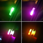 2 PCS Car LED Door Warning Lights Anti-collision Door Opening Lamp Flashing Lights, Door Warning Lights (Black), Door Warning Lights (Silver)
