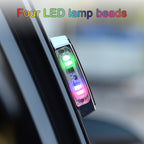 2 PCS Car LED Door Warning Lights Anti-collision Door Opening Lamp Flashing Lights, Door Warning Lights (Black), Door Warning Lights (Silver)