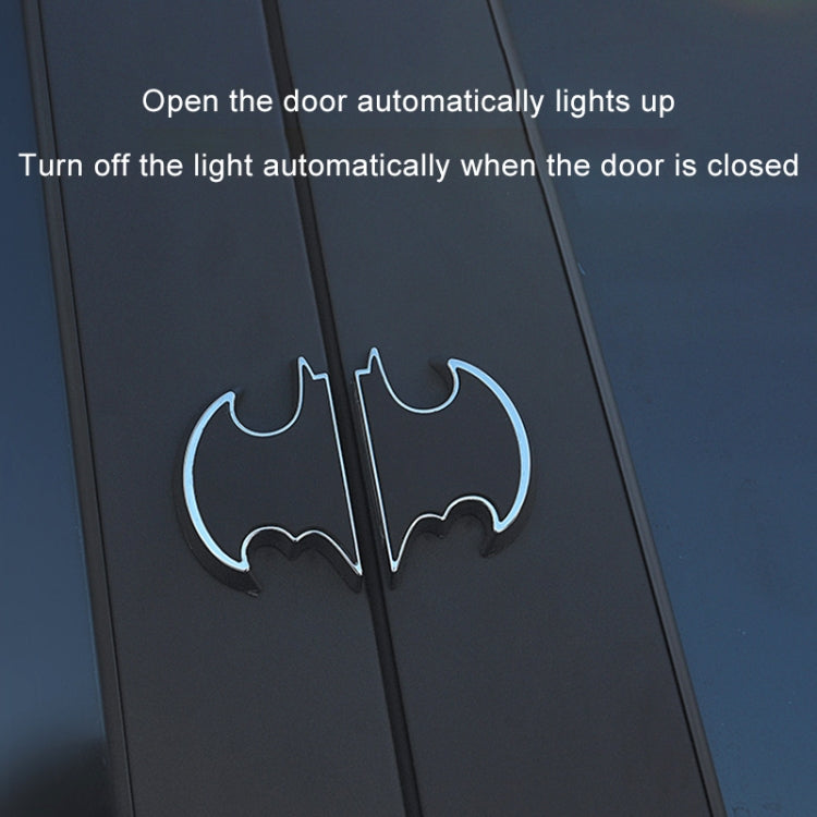 2 PCS Car LED Door Warning Lights Anti-collision Door Opening Lamp Flashing Lights, Door Warning Lights (Black), Door Warning Lights (Silver)