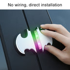 2 PCS Car LED Door Warning Lights Anti-collision Door Opening Lamp Flashing Lights, Door Warning Lights (Black), Door Warning Lights (Silver)