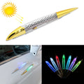 Car Solar Shark Gill Warning Lights Car Door Anti-collision Rear-end Collision LED Dlashing Lamp, Mode: Constant Bright + Flashing, Constant Bright + Flashing (Gold), Constant Bright + Flashing (Silver)