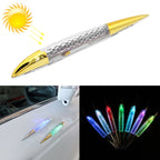 Car Solar Shark Gill Warning Lights Car Door Anti-collision Rear-end Collision LED Dlashing Lamp, Mode: Constant Bright + Flashing, Constant Bright + Flashing (Gold), Constant Bright + Flashing (Silver)