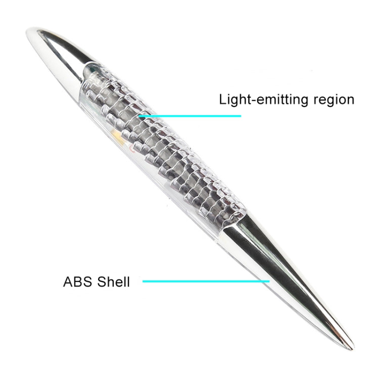 Car Solar Shark Gill Warning Lights Car Door Anti-collision Rear-end Collision LED Dlashing Lamp, Mode: Constant Bright + Flashing, Constant Bright + Flashing (Gold), Constant Bright + Flashing (Silver)