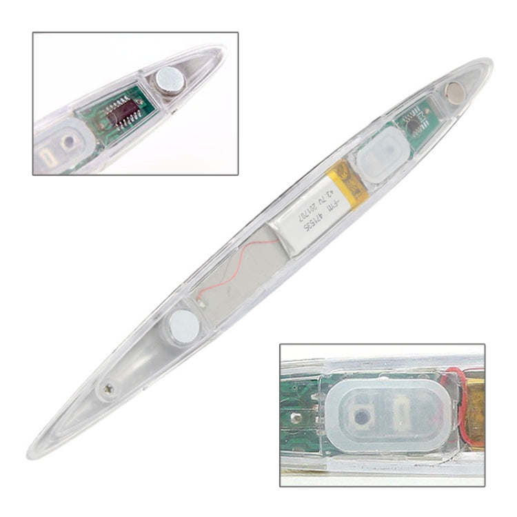 Car Solar Shark Gill Warning Lights Car Door Anti-collision Rear-end Collision LED Dlashing Lamp, Mode: Constant Bright + Flashing, Constant Bright + Flashing (Gold), Constant Bright + Flashing (Silver)