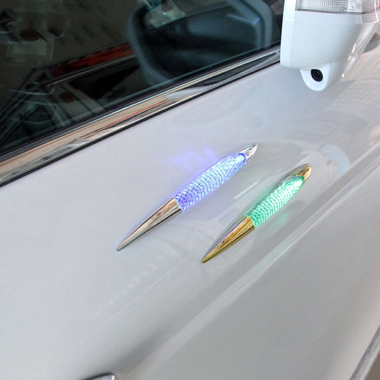 Car Solar Shark Gill Warning Lights Car Door Anti-collision Rear-end Collision LED Dlashing Lamp, Mode: Constant Bright + Flashing, Constant Bright + Flashing (Gold), Constant Bright + Flashing (Silver)