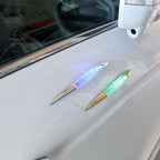 Car Solar Shark Gill Warning Lights Car Door Anti-collision Rear-end Collision LED Dlashing Lamp, Mode: Constant Bright + Flashing, Constant Bright + Flashing (Gold), Constant Bright + Flashing (Silver)