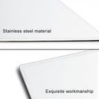 Portable Car Sunshade Makeup Mirror Stainless Steel Vanity Mirror, Size: 110 x 65mm, 110 x 65mm