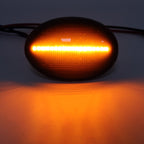 2 PCS DC12V / 3W Car LED Dynamic Blinker Side Lights Flowing Water Turn Signal Light for BMW Mini Cooper, Amber Light, For BMW Mini Cooper (Black), For BMW Mini Cooper