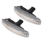 2 PCS DC12V / 3W Car LED Dynamic Blinker Side Lights Flowing Water Turn Signal Light for Land Rover, Amber Light, For Land Rover (Black), For Land Rover