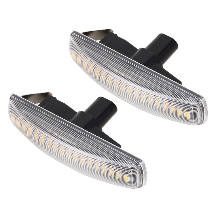 2 PCS DC12V / 3W Car LED Dynamic Blinker Side Lights Flowing Water Turn Signal Light for Land Rover, Amber Light, For Land Rover (Black), For Land Rover