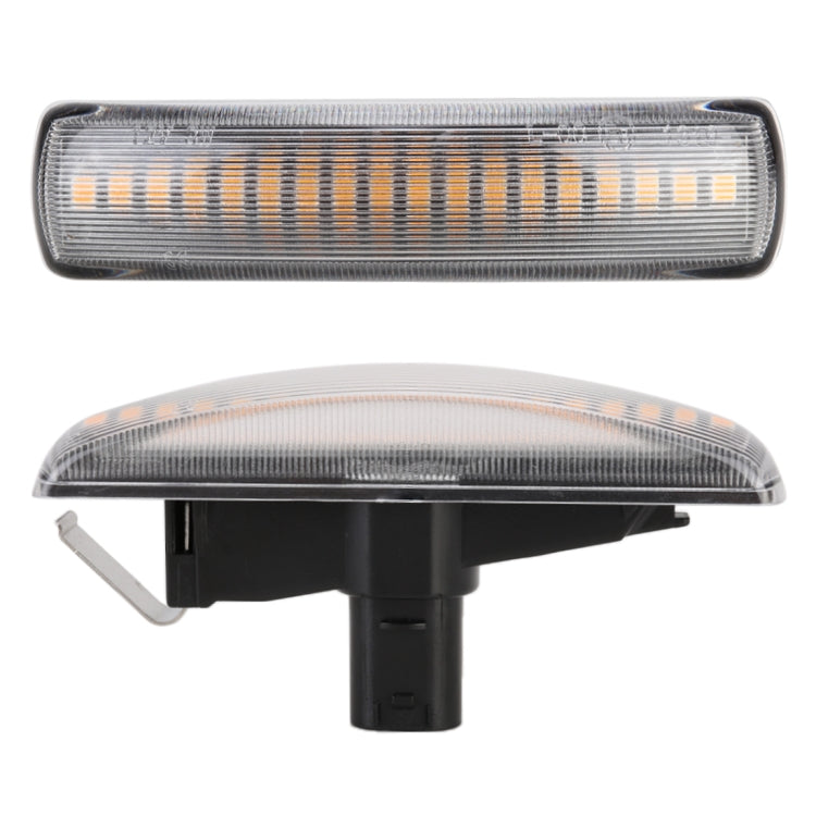 2 PCS DC12V / 3W Car LED Dynamic Blinker Side Lights Flowing Water Turn Signal Light for Land Rover, Amber Light, For Land Rover (Black), For Land Rover
