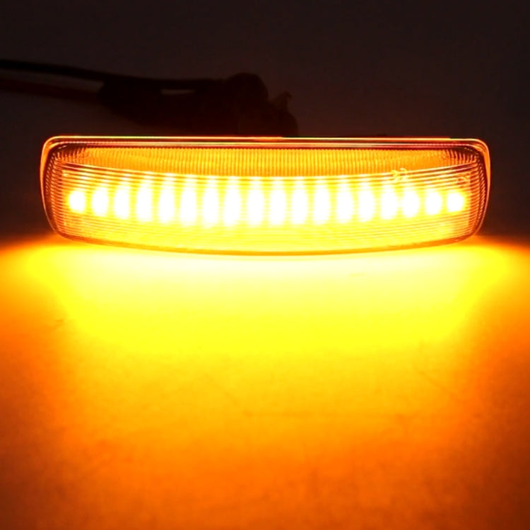2 PCS DC12V / 3W Car LED Dynamic Blinker Side Lights Flowing Water Turn Signal Light for Land Rover, Amber Light, For Land Rover (Black), For Land Rover