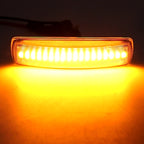 2 PCS DC12V / 3W Car LED Dynamic Blinker Side Lights Flowing Water Turn Signal Light for Land Rover, Amber Light, For Land Rover (Black), For Land Rover