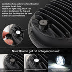 EagleVision DC9-30V 35W 6000K 4000LM 5.75 inch Round Motorcycle 6LEDs Headlight for Harley-Davidson, 5.75 inch 6LEDs
