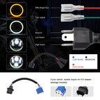 EagleVision DC9-30V 35W 6000K 4000LM 5.75 inch Round Motorcycle LED Headlight with Angel Eye for Harley-Davidson, 5.75 inch with Angel Eye