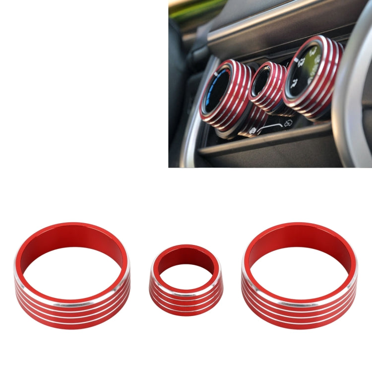 3 PCS Car Aluminum Alloy Air Conditioner Knob Case for Honda VEZEL / XR-V / Fit / GIENIA / City, For Honda VEZEL(Red), For Honda VEZEL(Silver), For Honda VEZEL(Black), For Honda VEZEL(Gold), For Honda VEZEL(Blue)