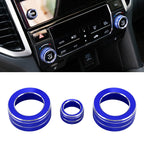 3 PCS Car Metal Air Conditioner Knob Case for Honda AVANCIER / URV, For Honda AVANCIER / URV (Blue), For Honda AVANCIER / URV (Red)