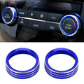 2 PCS Car Metal Air Conditioner Knob Case for Nissan X-TRAIL, For Nissan X-TRAIL (Blue), For Nissan X-TRAIL (Red), For Nissan X-TRAIL (Silver)