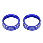 2 PCS Car Metal Air Conditioner Knob Case for Nissan X-TRAIL, For Nissan X-TRAIL (Blue), For Nissan X-TRAIL (Red), For Nissan X-TRAIL (Silver)