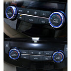 2 PCS Car Metal Air Conditioner Knob Case for Nissan X-TRAIL, For Nissan X-TRAIL (Blue), For Nissan X-TRAIL (Red), For Nissan X-TRAIL (Silver)