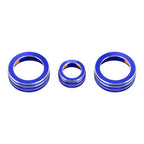 3 PCS Car Metal Air Conditioner Knob Case for Honda CR-V 2017, For Honda CR-V 2017 (Blue), For Honda CR-V 2017 (Red)