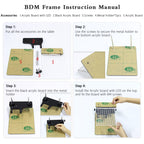 Car LED BDM Frame Holder BDM ECU Brush Test Stand with 4 Probe Pens, US Plug, BDM ECU Brush Test Stand