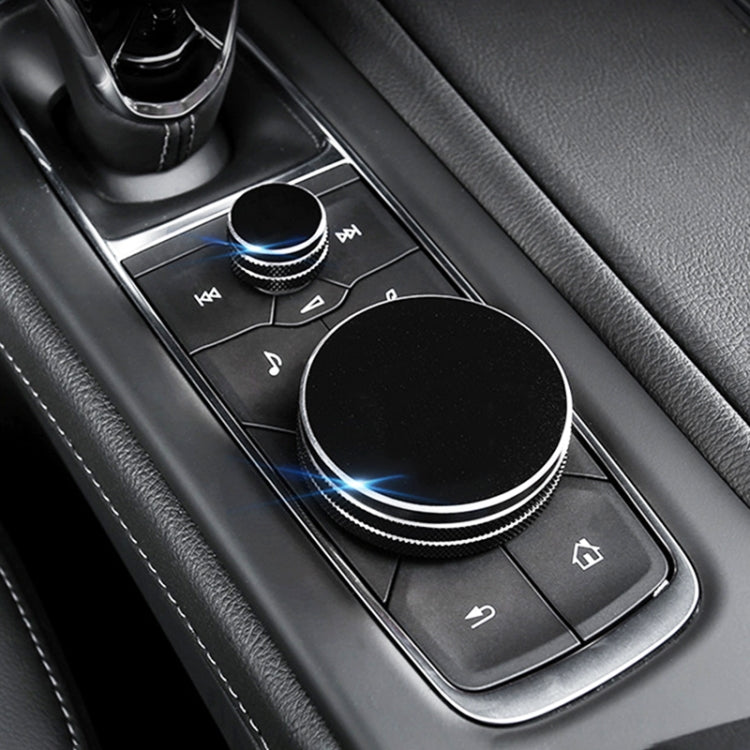 2 PCS Car Metal Central Control Knob Case for Cadillac, For Cadillac (Black), For Cadillac (Blue), For Cadillac (Red)