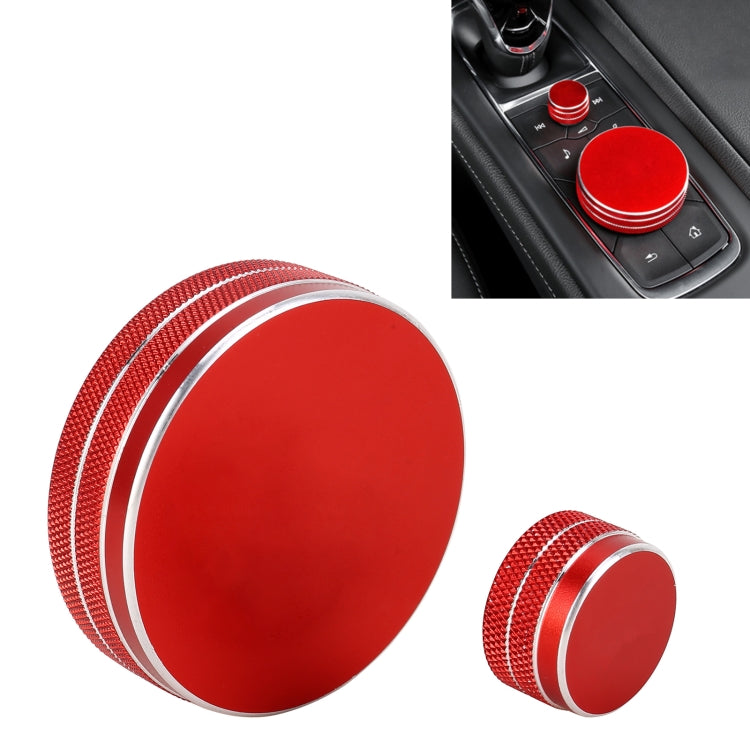 2 PCS Car Metal Central Control Knob Case for Cadillac, For Cadillac (Black), For Cadillac (Blue), For Cadillac (Red)