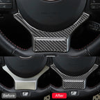 Car Carbon Fiber Steering Wheel Decorative Sticker for Lexus IS250 2013-, Left Drive, Steering Wheel