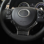 Car Carbon Fiber Steering Wheel Decorative Sticker for Lexus IS250 2013-, Left Drive, Steering Wheel