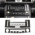 Car Carbon Fiber Air Conditioning CD Panel Decorative Sticker for Lexus IS250 2013-, Left Drive, Air Conditioning CD Panel