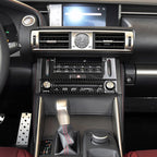 Car Carbon Fiber Air Conditioning CD Panel Decorative Sticker for Lexus IS250 2013-, Left Drive, Air Conditioning CD Panel