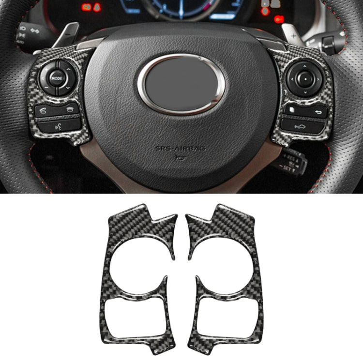 Car Carbon Fiber Steering Wheel Button Decorative Sticker for Lexus IS250 NX200 200t 300h 13-, Left Drive B Style, Steering Wheel Button B Style, Left Drive