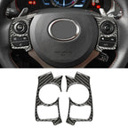 Car Carbon Fiber Steering Wheel Button Decorative Sticker for Lexus IS250 NX200 200t 300h 13-, Left Drive B Style, Steering Wheel Button B Style, Left Drive