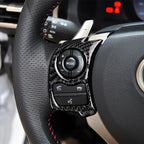Car Carbon Fiber Steering Wheel Button Decorative Sticker for Lexus IS250 NX200 200t 300h 13-, Left Drive B Style, Steering Wheel Button B Style, Left Drive