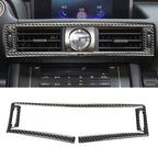Car Carbon Fiber Central Control Air Outlet Decorative Sticker for Lexus IS250 2013-, Left Drive, Central Control Air Outlet