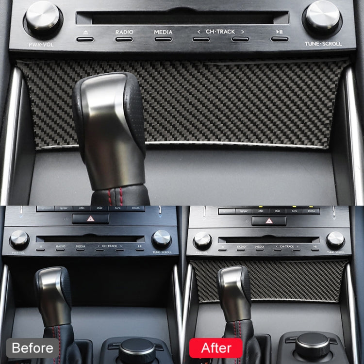 Car Carbon Fiber Central Control Panel Decorative Sticker for Lexus IS250 2013-, Left Drive B Style, Central Control Panel B Style