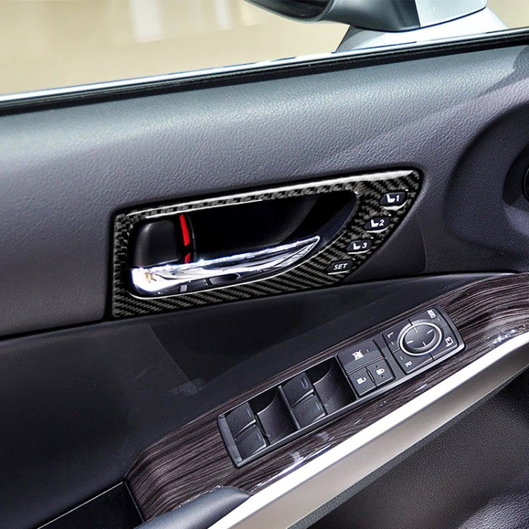 Car Carbon Fiber Front Door Handle Decorative Sticker for Lexus IS250 2013-, Left Drive A Style, Front Door Handle A Style
