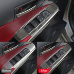 Car Carbon Fiber Window Glass Lifting Panel Button Decorative Sticker for Lexus IS250 2013-, Left Drive A Style, Window Glass Lifting A Style