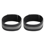 2pcs Reflective Band Outdoor Sports Running Cycling Night Warning Wrist Band, Black, Purple, Red, Yellow+Orange