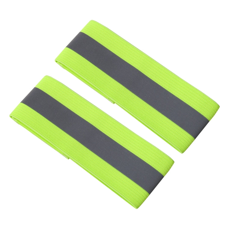 2pcs Reflective Band Outdoor Sports Running Cycling Night Warning Wrist Band, Black, Purple, Red, Yellow+Orange