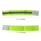2pcs Reflective Band Outdoor Sports Running Cycling Night Warning Wrist Band, Black, Purple, Red, Yellow+Orange