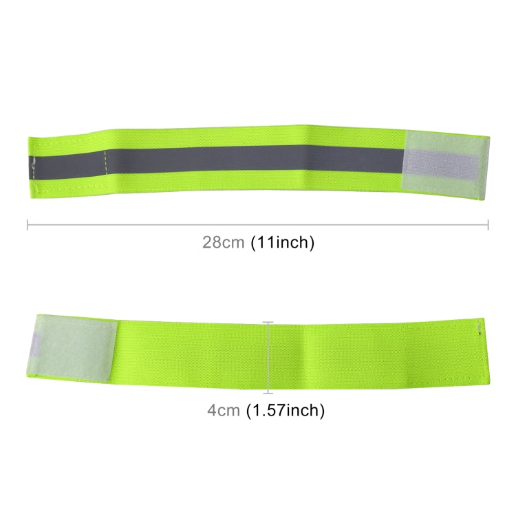 2pcs Reflective Band Outdoor Sports Running Cycling Night Warning Wrist Band, Black, Purple, Red, Yellow+Orange