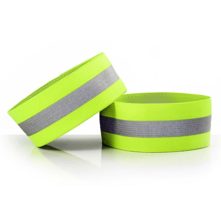 2pcs Reflective Band Outdoor Sports Running Cycling Night Warning Wrist Band, Black, Purple, Red, Yellow+Orange