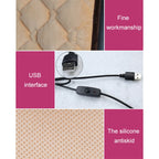 Car USB Seat Heater Cushion Warmer Cover Winter Heated Warm Mat, Style: Square, Square (Black), Square (Coffee), Square (Beige), Square (Red)