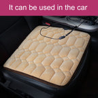 Car USB Seat Heater Cushion Warmer Cover Winter Heated Warm Mat, Style: Heart Shape, Heart Shape (Black), Heart Shape (Coffee), Heart Shape (Beige), Heart Shape (Red)