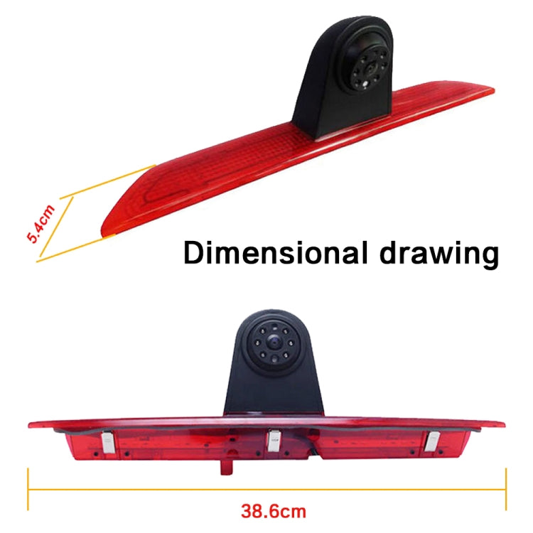 PZ466 Car Waterproof 170 Degree Brake Light View Camera + 7 inch Rearview Monitor for Ford Transit 2014-2015, PZ466 + 7 inch Rearview Monitor