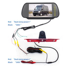 PZ466 Car Waterproof 170 Degree Brake Light View Camera + 7 inch Rearview Monitor for Ford Transit 2014-2015, PZ466 + 7 inch Rearview Monitor
