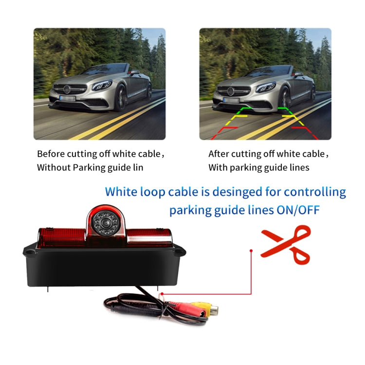PZ467 Car Waterproof 170 Degree Brake Light View Camera + 7 inch Rearview Monitor for Chevrolet, PZ467 + 7 inch Rearview Monitor