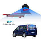 PZ477 Car Waterproof 170 Degree Brake Light View Camera + 7 inch Rearview Monitor for Ford Transit Custom, PZ477 + 7 inch Rearview Monitor